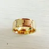 Moda europeia 8mm sexy meninas anéis banhado a ouro 316L titanium sólido beleza anel de beleza mulheres aliança