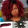 bouncy 2021 fashion Curl kalon synthetic braiding crochet hair extensions toni saniya curly for black women 10inch 20 inch ombre bug brown color