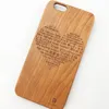 Ui Ultra Slim Cell Phone Fodral Tillverkad av naturligt trä med lasergraverat mönster för iPhone 11 12 13 Pro Max