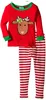 Dziecko Boże Narodzenie Santa Deer Piżamy Kids Stripe Homewear Zestawy Kreskówki Długie Rękawostopy + Spodnie Pleasweear Ustawia Jesienne Ubrania
