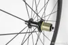 Vélo de route 700C 50mm de profondeur 23mm de largeur, roues de vélo entièrement en carbone, jantes à pneu mat UD avec moyeux Powerway R39