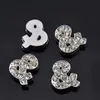 100pcslot Zinc Alloy DIY Rhinestone Slide parts for pet collars bands DIY slider accessories charms9592254