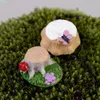 10st Cartoon Stump Stakes Seat Miniature Garden Home Decoration Articles Hart Craft Terrarium Desktop Micro Landscape Kids Toys2243236