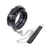 Contraintes de bondage fétiche Kit de bondage rembourré doux Poignets en cuir PU noir Poignets de cheville Poignets de cou Ensemble BDSM Sex Toys pour 3194199