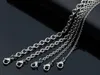on sale 50pcs Lot wholesale jewelry stainless steel silver Smooth 3mm wide Round Rolo Link chain necklace fit pendant 18 inch-28 inch