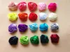 28 cores fita de cetim Mini Rose Flor Cabelo Acessórios Para Meninas Crianças Crianças Handmade Laminados clipe Tecido Flores para cabelo ou com alça