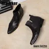 ¡Novedad de 2017! Botas de hombre de excelente diseño, botas de vaquero negras con vestido de cuero genuino, botas de hombre con cremallera, ¡EU38-46!