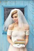 Hot Sale White Bridal Veils 2017 Tulle Wedding Veils Wedding Accessories Veils Short Voiles Robe de Mariage