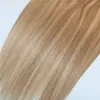 Human Hair Extensions Ombre Color Two Tone #18 Ash Blonde Piano #22 Medium Blonde Clip In Human Hair Extensions Highlights