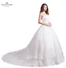 2017 neue Real Photo Weiße Spitze Ballkleid Brautkleider Organza Applikationen Perlen Günstige Vintage Plus Size Brautkleider BM27