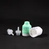 120ML 100 Pieces LDPE Plastic Dropper Bottles With Double Proof Caps semitransparent Squeezable bottles match white green black color cap