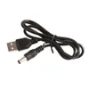 80 cm USB-Anschluss an DC 5,5 x 2,1 mm Hohlstromkabel, schwarzes Anschluss-Verlängerungskabel