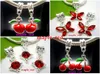 Whole 40pcs lot beautiful Enamel Red Apple Dangle Big Hole DIY Charms fit European Bracelet Necklace9935251