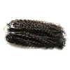 100g natuurlijke kleur human hair extensions kinky krullend micro loop human hair extensions 100 Indiase Maagd Remy Menselijk haar 1g9489857