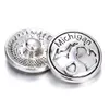 10pcslot 2017 Silber Michigan Snap Knöpfe 18mm Charm Schmuck Schnappschuss für DIY Silber Snap Armband9594378