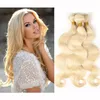 Braziliaanse Body Wave Steil Haar Weeft Dubbele Inslagen 100 g/stk 613 Russische Blonde Kleur Kan worden Geverfd Human Remy Hair extensions