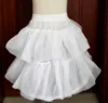 Flickor 'Petticoa Barn Petticoats Bröllop Brud Bridesmaid Tillbehör Crinoline Vit 1-Hoop 2-Layer Flower Girl Dress Kid Underskirt