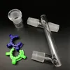 Accessories Joints Glass Drop Down Adapter With Reclaimer And 2pcs Keck Clip 14mm 18mm Female Male Glass Dropdown For Glass Water Pipes