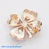 Glänsande flerfärgade strass lämnar broscher för kvinnor Corsage Wedding Bride Bouquet Brosch Pins smyckespresent