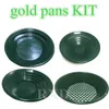 Freeshipping Metal Detector Tools Kit Alluvial Plast Gold Pan Kit för Gold Panning Plastpanna För Sand Manuell Mining