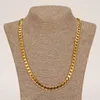 Womens Mens Chain 14K Golden GF Chain Curb Link Yellow Solid Gold Filled Necklace 600mm Bracelet 210mm *7MM Chain Jewelry sets
