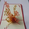 Kwiaty Kartki Z Pozdrowieniami Przyjęcie Prezent Gift Card Urodziny Ślub Karty Gratulation 3D Pop Up Cards Card Party Dekoracje