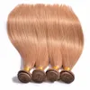 Honey Blonde Hair Extensions 27 Blondynki Proste Wiązki Włosów Nowy Popularny Kolor # 27 Pure Kolor Proste Blonde Wiązki na sprzedaż