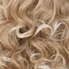 Syntetiska peruker träftival lång vågig blond peruk kvinnor mode lockigt syntetiska hår peruker med lugg ladi värme ristant fiber halloween party