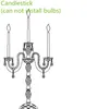 Candelabro de cristal multifuncional com 5 braços, vela led, candelabro de mesa para restaurante, casamento, luz de mesa, sala de jantar, vela led9016895