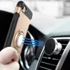 Ring Kickstand magnetiska stötsäkra fodral för iPhone 14 13 12 11 Pro Max S10 Protector Back Cover Case Rugged Dual Layer för Samsung Note 9 S9 Plus