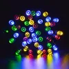 Azul Verde Branco Multicolor Ao Ar Livre Amarelo Lâmpadas Solares 12m 100LEDS LED LED Corda Fada Festa de Natal Solares Lâmpada de Jardim