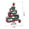 Spille per albero di Natale con strass classico Lega placcata oro antico Spilla da donna Spilla per gioielli Accessori per decorazioni natalizie