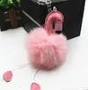 Vente chaude Flamingo Pompon Porte-clés Belle y Lapin Artificiel Boule De Fourrure Porte-clés Animal Oiseau Femmes Sac De Voiture Porte-clés 5356981