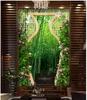 Fenêtre en bambou silencieuse voûte murale 3d papier peint 3d papiers peints en toile de fond tv