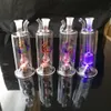 Mini blomslangar skickar inte elektroner, grossistglas Bongs oljebrännare Glasrör Vattenrör Oljeplattor Rökfritt frakt