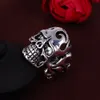 Top Gothic Punk Assorted Skull Sports Bikers Women039s Men039s Vintage Antique Silver Skeleton Jewelry Ring 50pcs Lots Whole6405441