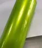 2017 fluoreszierende Zitrone, glänzende metallische Vinylfolie für Autoverpackungsfolie, magische glänzende 1080 Union-Abdeckfolie, Größe 1, 52, 20 m, 5 x 67 ft313o