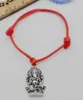 Gratis Ship 100pcs Buddha String Lucky Red Wax Cord Justerbar Armband Ny