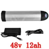 Batterie au lithium 48 v 48 V 12Ah Li-ion bouilloire bouteille d'eau batterie batterie de vélo pour vélo électrique e-bike, avec chargeur