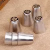 Wholesale- 7Pcs/set Russian Tulip Icing Piping Nozzles Cake Decoration Tips 3d printer nozzle Biscuits Sugarcraft Pastry Baking Tool DIY