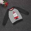 2017 Novo Outono Inverno Crianças Natal jumper camisola crianças manga comprida t camisas de algodão macio de malha de malha top roupas