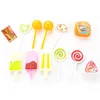 39 stks / set Kinderen Speelgoed Simulatie Mini Candy Ice Cream Trolley Lighting Music Shop Kid Doe Doe Misd Cadeau