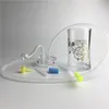 4.5 Inch Plastic Oil Burner Bong Water Pipes with 2 Pcs 10mm Male Thick Pyrex Glass Oil Burner Pipe Silicone Tube for Smoking