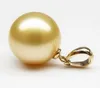 16mm South Sea Golden Shell Pearl Naszyjnik + Łańcuch 14K