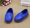 Size 21-25 Kids Boys Girls Leather Single Loafers Soft Child Sneakers Children Fashion Moccasins Casual Boat Shoes