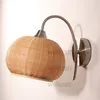 Willlustr Handmade Bamboo Wall Lamp Natural Material Doorway Foyer Porch Loft Hotel Cafe Bedside Bedroom Japan Style Country Light Sconce