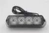 DC10-30V Tir-4W led feux d'avertissement externes de voiture, phares, feux de secours de gril, lumière stroboscopique de moto, 12 flash, étanche