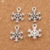 Gebogen Sneeuwvlok Charms Hangers 200 stks / partij Antiek Zilver Mode-sieraden DIY Fit Armbanden Ketting Oorbellen L794 13.1x18mm