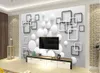 Custom Any taille moderne Board Minimalist Board Fond Mural Mural 3D Fond d'écran 3D Papiers muraux pour la toile de fond TV