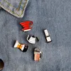 Bijoux à main Punch Pot Bol Café Émail Pins Chemise Sac Chapeau Denim Veste Décoration Amoureux Cadeau